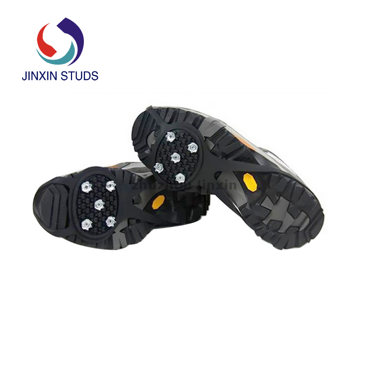 ทนทานฤดูหนาวหิมะ 5 ฟันน้ำแข็งโกงซิลิโคนน้ำแข็ง Grip Spikes สำหรับรองเท้าเดินป่า