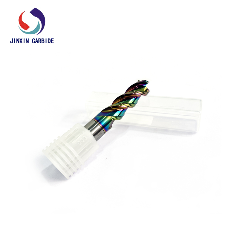 คัตเตอร์กัดทังสเตนคาร์ไบด์สีอะลูมิเนียมสีรุ้งพร้อมการเคลือบ DLC 
