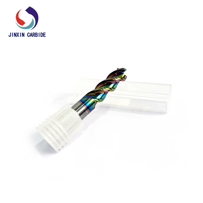 คัตเตอร์กัดทังสเตนคาร์ไบด์สีอะลูมิเนียมสีรุ้งพร้อมการเคลือบ DLC 