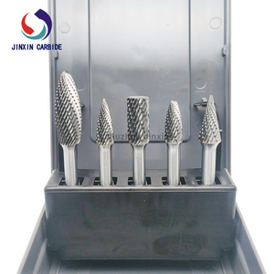 ประสิทธิภาพสูง 5PCS Tungsten Carbide Burr แบบโรตารี่ที่มีกล่องสีเทา
