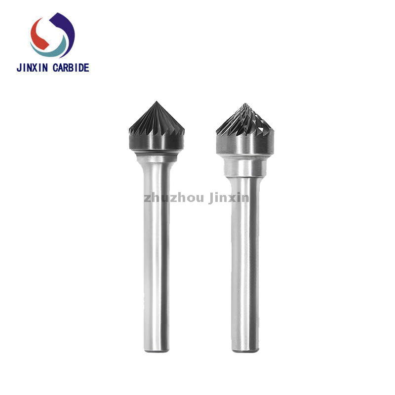 รูปทรงกรวย k ที่มี 90 ° Degreetungsten Carbide Burrs 